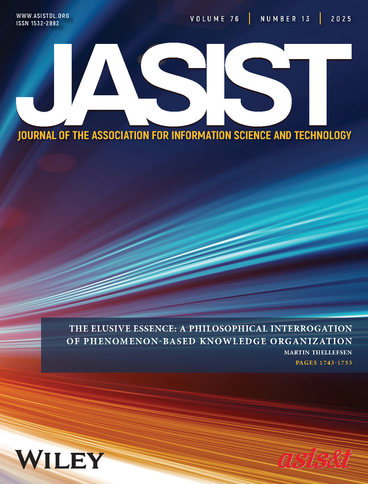 New from JASIST, January 2026 - Association for Information Science and ...
